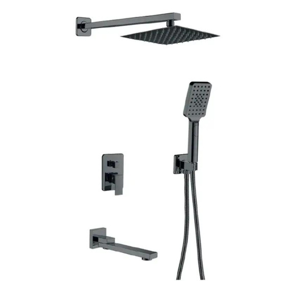 Душевая система скрытого монтажа Haiba KUBUS 009 (INNER) GRAPHITE (HB9630)