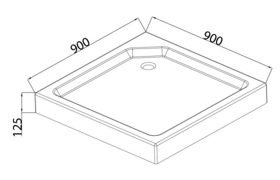 Душевой поддон Mixxus CUBIC ST01-90x90x13 (MI6917)