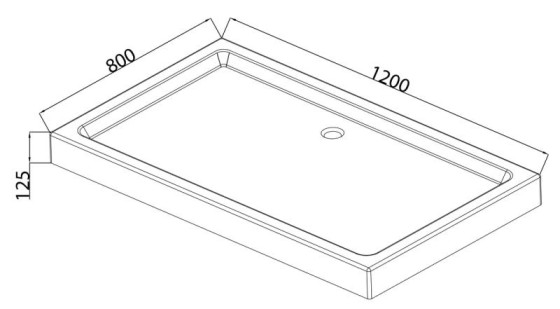 Душовий піддон Mixxus HARD ST01-120x80x13 (MI6919)