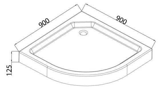 Душовий піддон Mixxus PLAIN ST01-90x90x13 (MI6916)