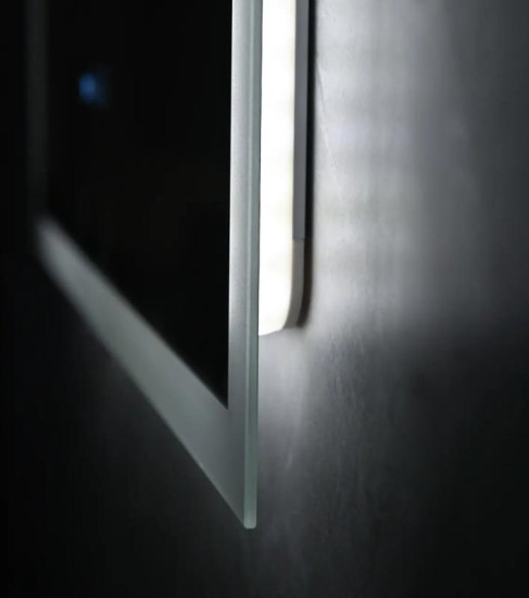 Дзеркало Mixxus FLAT MR04-100x80 с LED Touch, Anti-fog, димером, регулюванням яскравості, годинником (MI6927)