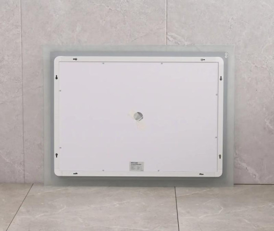 Дзеркало Mixxus FLAT MR04-100x80 с LED Touch, Anti-fog, димером, регулюванням яскравості, годинником (MI6927)
