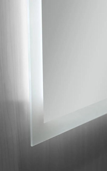 Дзеркало Mixxus FLAT MR04-80x60 с LED Touch, Anti-fog, димером, регулюванням яскравості, годинником (MI6928)