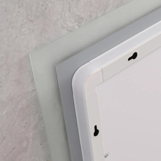 Дзеркало Mixxus FLAT MR04-80x60 с LED Touch, Anti-fog, димером, регулюванням яскравості, годинником (MI6928)