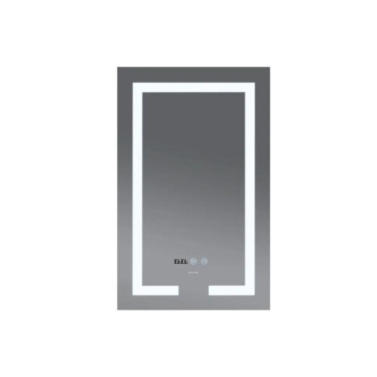 Зеркало Mixxus HARD MR06-60x80 с LED Touch, Anti-fog, димером, регулировкой яркости, часами (MI6929)