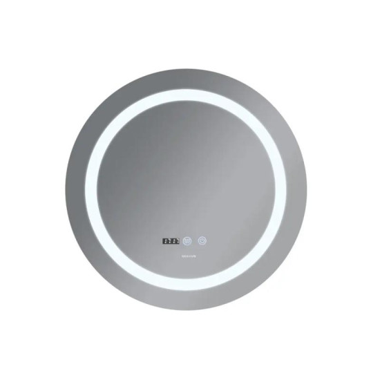 Зеркало Mixxus PLAIN MC02-80 с LED Touch, Anti-fog, димером, регулировкой яркости, часами (MI6931)