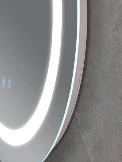 Зеркало Mixxus PLAIN MC02-80 с LED Touch, Anti-fog, димером, регулировкой яркости, часами (MI6931)