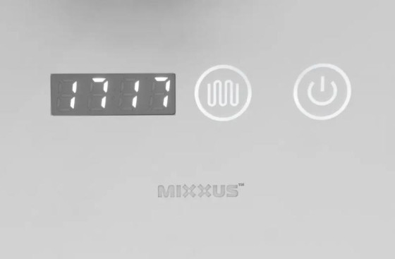 Зеркало Mixxus PLAIN MC02-80 с LED Touch, Anti-fog, димером, регулировкой яркости, часами (MI6931)