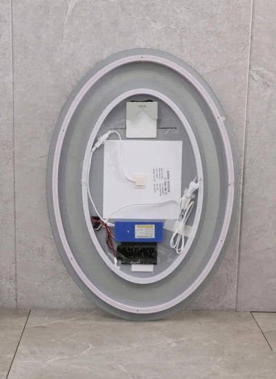 Дзеркало Mixxus PLAIN MV02-60x80 с LED Touch, Anti-fog, димером, регулюванням яскравості, годинником (MI6933)