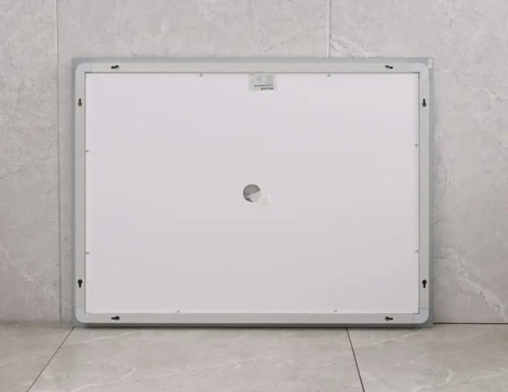 Дзеркало Mixxus WARM MR02-100x80 с LED Touch, Anti-fog, димером, регулюванням яскравості, годинником (MI6935)