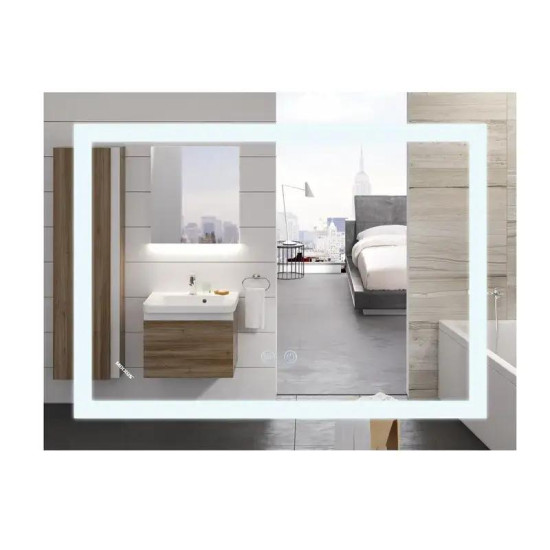 Дзеркало Mixxus WARM MR12-80x70-REVERSE с LED Touch, Anti-fog, димером, регулюванням яскравості (MI6936)