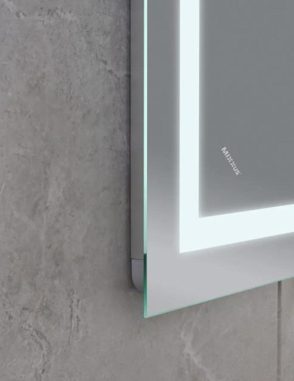 Дзеркало Mixxus WARM MR12-80x70-REVERSE с LED Touch, Anti-fog, димером, регулюванням яскравості (MI6936)
