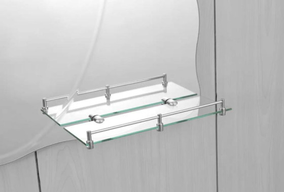 Дзеркало Zerix SOLO MOZ01-480x680x100 асиметричне з трьома полицями (ZX5624)