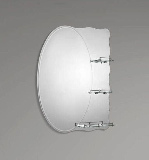 Дзеркало Zerix SOLO MOZ01-650x850x100 асиметричне з трьома полицями (ZX5625)