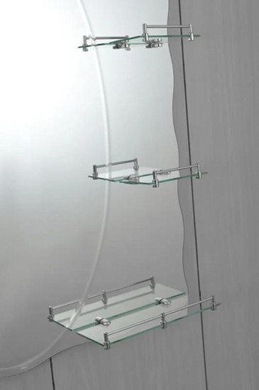 Дзеркало Zerix SOLO MOZ01-650x850x100 асиметричне з трьома полицями (ZX5625)
