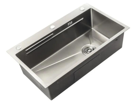 Кухонна мийка Zerix ZH8045-SET-05 NANO-SILVER (3.0/0.8) (нержавіюча сталь) (ZM5586)