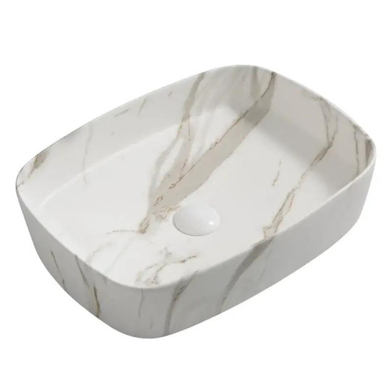 Раковина Mixxus Premium BEVEL-0102 MARBLE 495х370х135 (MP6519)