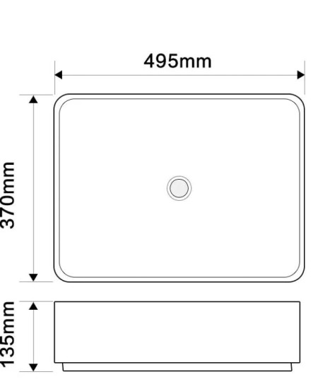 Раковина Mixxus Premium BEVEL-0102 MARBLE 495х370х135 (MP6519)