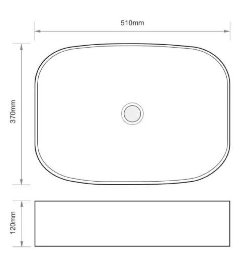 Раковина Mixxus Premium BEVEL-0103 BLACK 510х370х120 (MP6520)