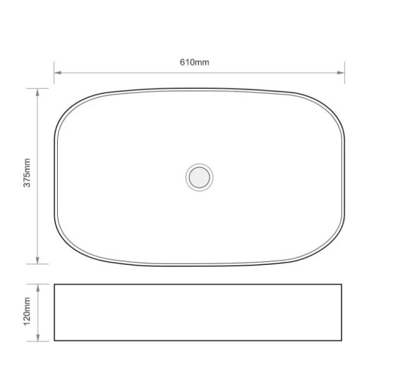 Раковина Mixxus Premium BEVEL-0105 610х375х120 (MP6524)