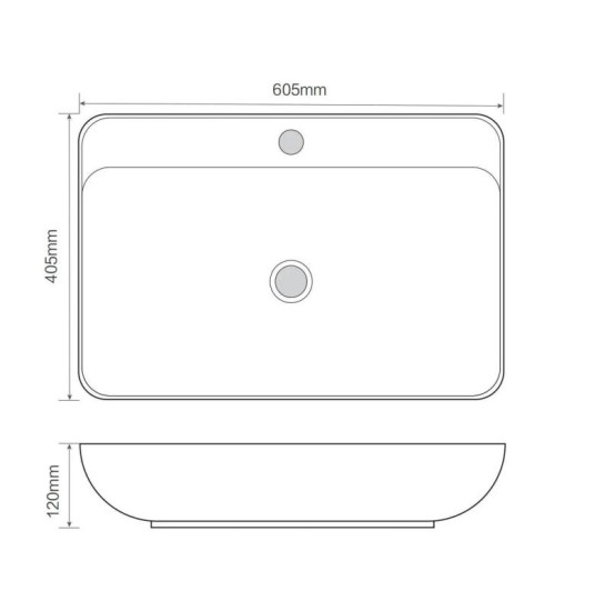 Раковина Mixxus Premium BEVEL-0203 600х405х120 (MP6513)