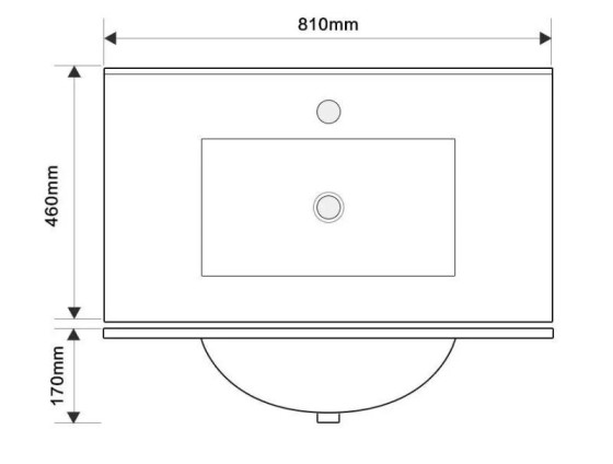Раковина Mixxus Premium CUBIC-1503 810х460х170 (MP6497)