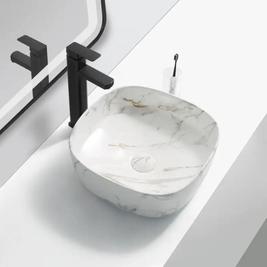 Раковина Mixxus Premium DIVERSE-0104 MARBLE 370х370х135 (MP6537)
