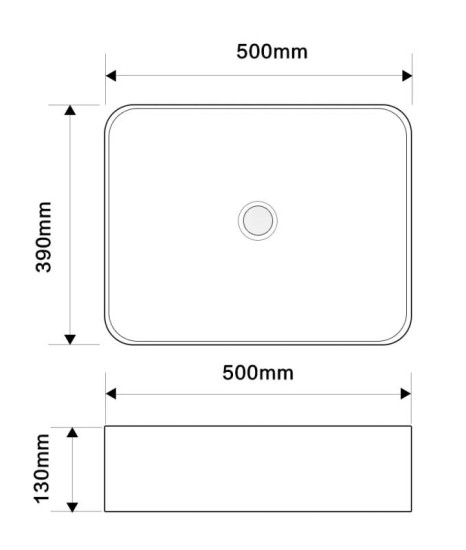Раковина Mixxus Premium DIVERSE-0110 500х390х130 (MP6516)