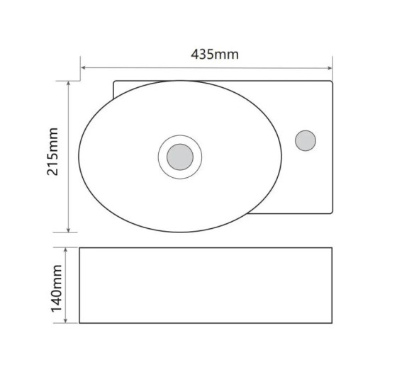 Раковина Mixxus Premium DIVERSE-1201-L 400х215х140 (MP6507)