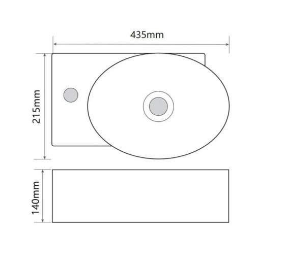 Раковина Mixxus Premium DIVERSE-1201-R 400х215х140 (MP6506)