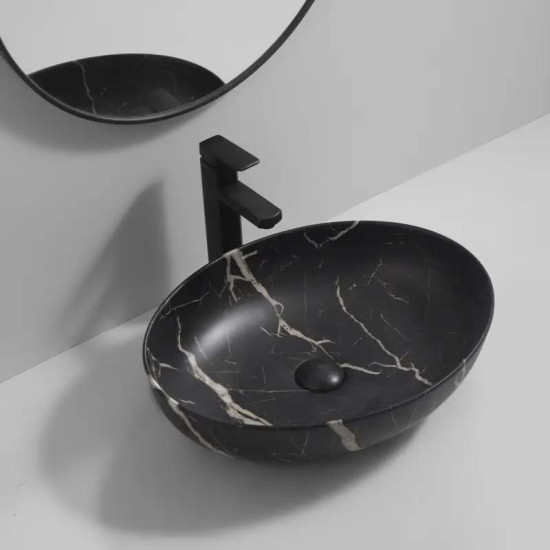 Раковина Mixxus Premium ELLIPSE-0102 MARBLE 515х400х130 (MP6552)