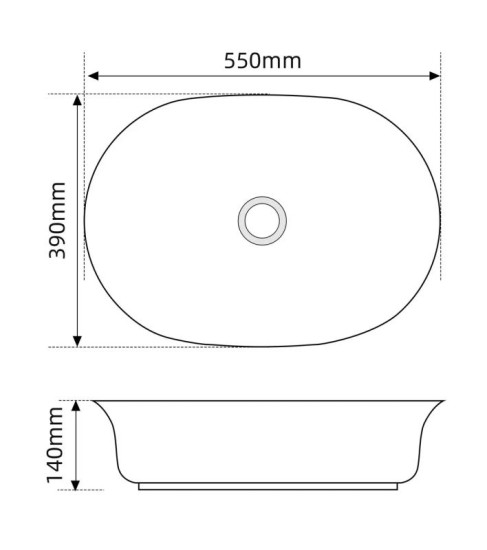Раковина Mixxus Premium ELLIPSE-0103 550х390х140 (MP6553)
