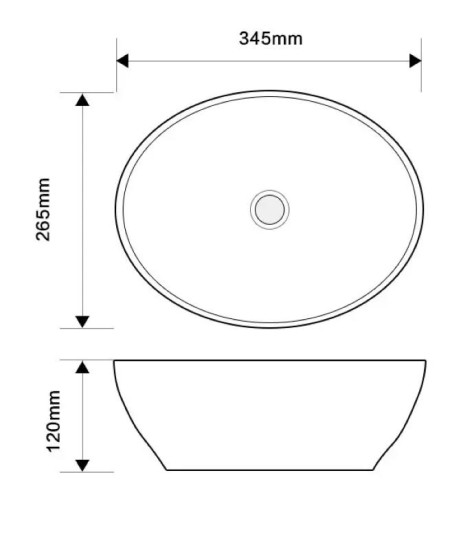 Раковина Mixxus Premium ELLIPSE-0107 345х265х120 (MP6525)