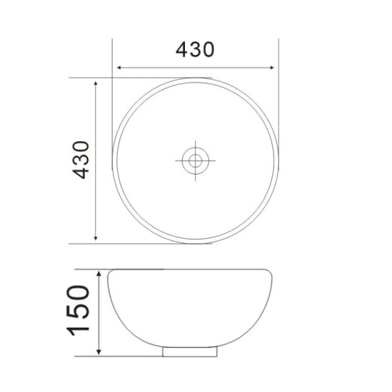 Раковина Mixxus Premium ELLIPSE-0205 430х430х175 (MP6530)