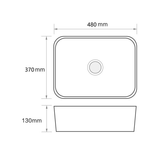 Раковина Mixxus Premium QUADRO-0103 480х370х130 (MP6514)