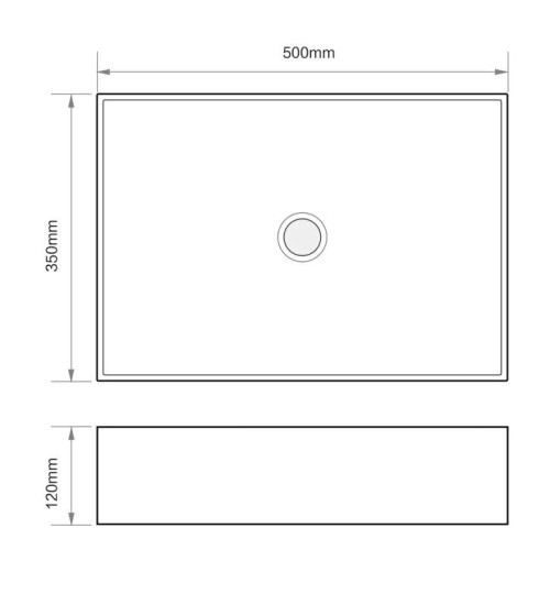 Раковина Mixxus Premium QUADRO-0104 500х350х120 (MP6515)