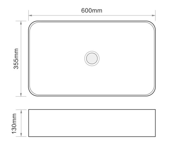 Раковина Mixxus Premium QUADRO-0106 600х355х130 (MP6523)
