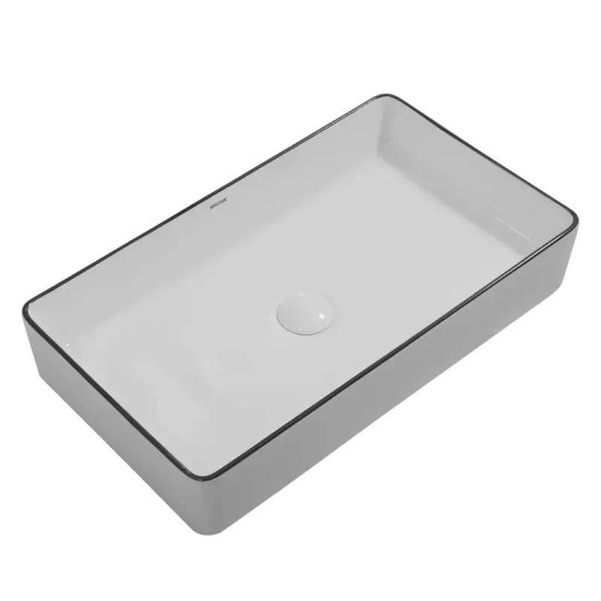 Раковина Mixxus Premium QUADRO-0107 EDGE BLACK 600х340х110 (MP6521)