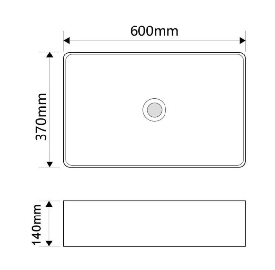Раковина Mixxus Premium QUADRO-0209 600х370х140 (MP6522)