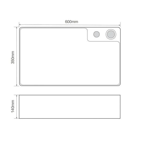 Раковина Mixxus Premium STYLE-0202 600х350х140 (MP6512)