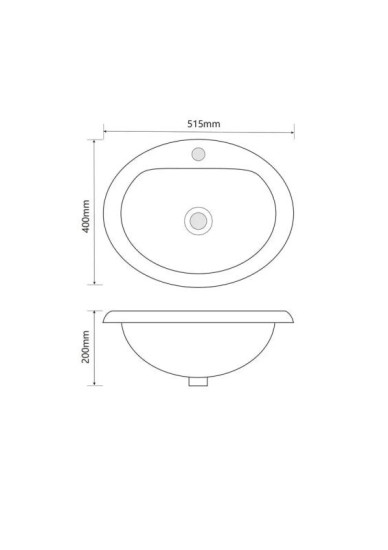Раковина Mixxus Premium TOPPER-1602 515х400х200 (MP6572)