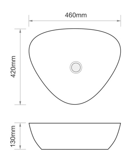 Раковина Mixxus Premium WAVE-0104 MARBLE 460х420х130 (MP6534)