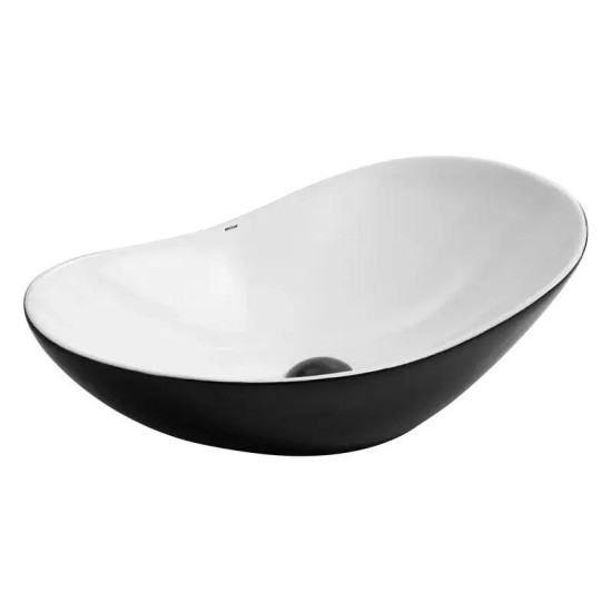 Раковина Mixxus Premium WAVE-0105 WHITE-BLACK 620х360х160 (MP6558)