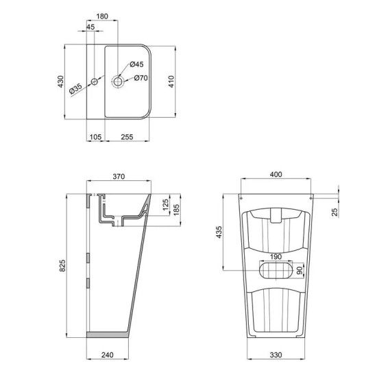 Раковина Mixxus STYLE-1101 440х380х830 (MI6696)