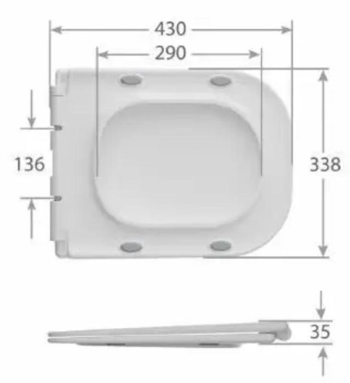 Унітаз-компакт Mixxus WAVE-0404-R 630х350х805 RIMLESS (MI6692)