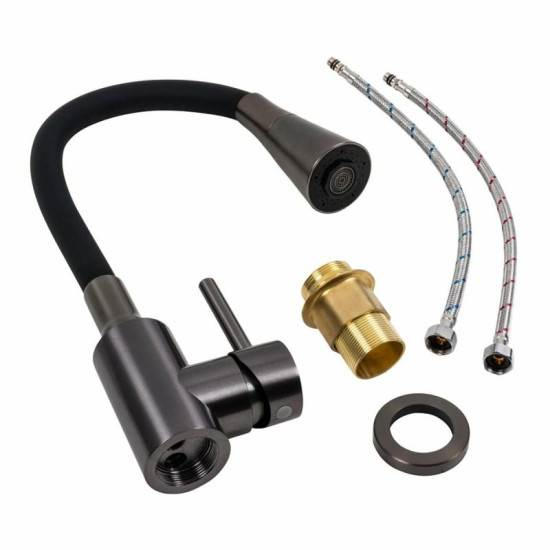 Кухонний змішувач Valeso NES-F12 PVD чорний