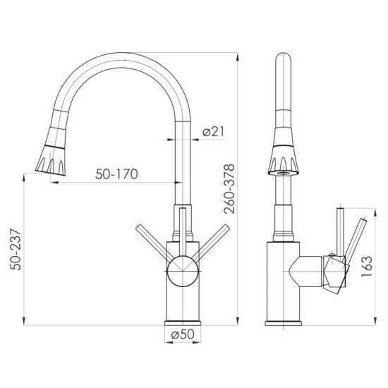Кухонний змішувач Imprese ARGO-S f03409001EC хром