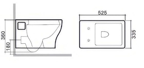 Унітаз підвісний RJ FLEX RJCE03004 Duroplast Slim slow-closing