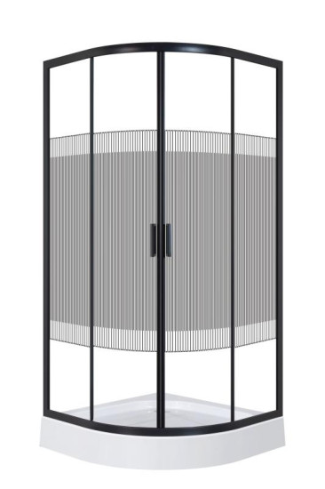 Душова кабіна Eger TISZA BS 599-021-BS профіль чорний, скло "Spagetti"