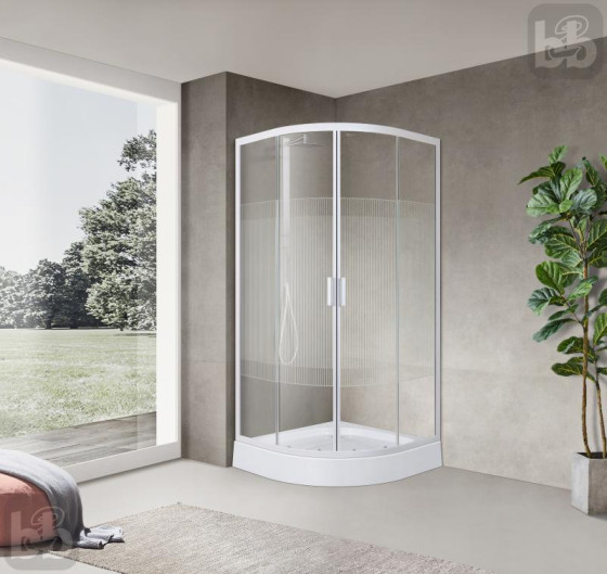 Душова кабіна Eger TISZA WS 599-021-S профіль білий, скло "Spagetti"